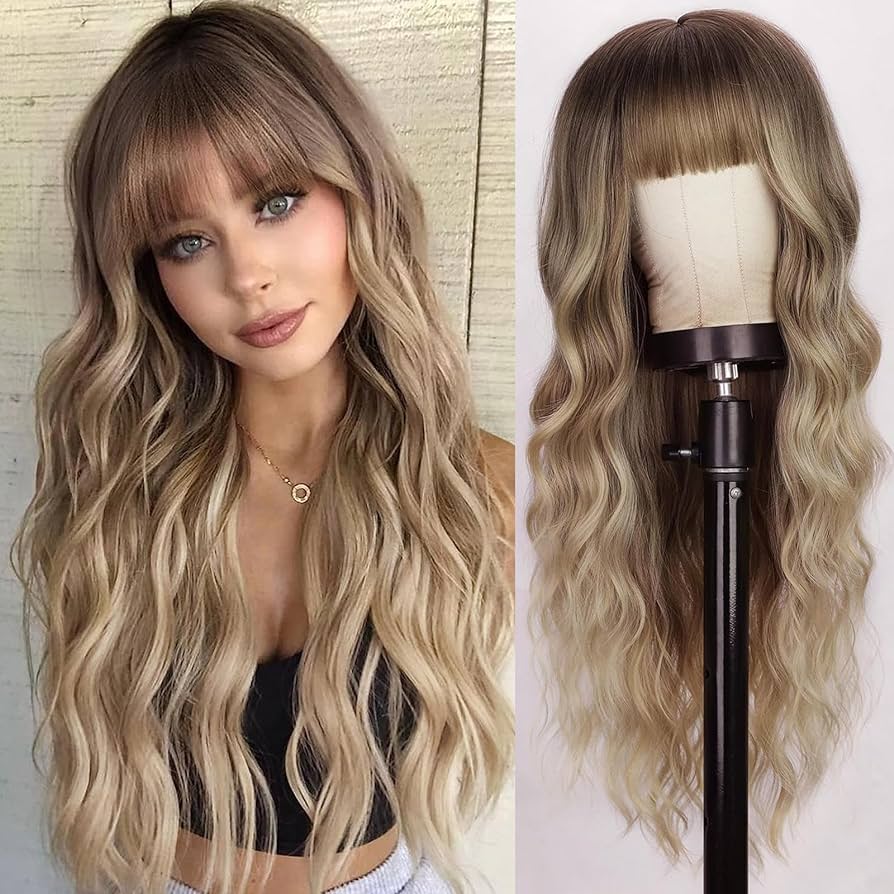 glueless wigs with bangs