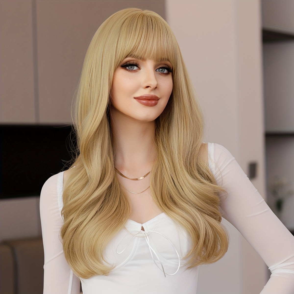 Blonde Wig with Bangs