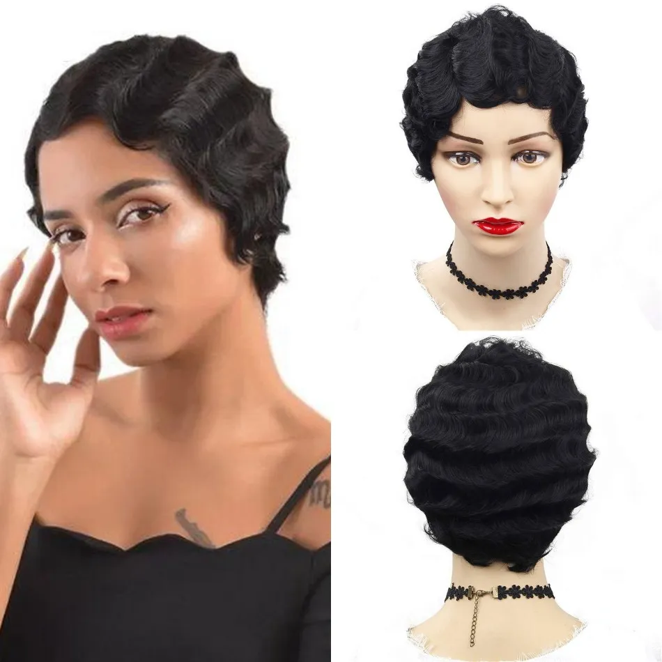 finger wave wig