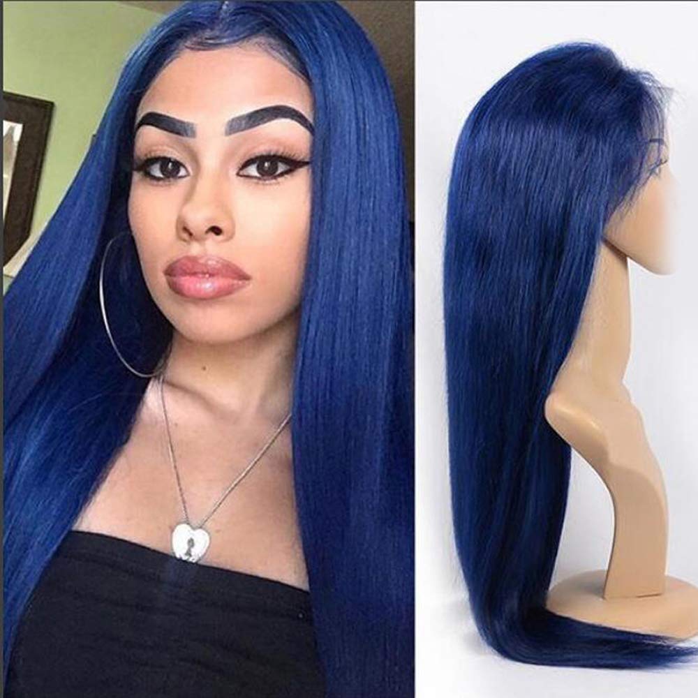 blue lace front wig