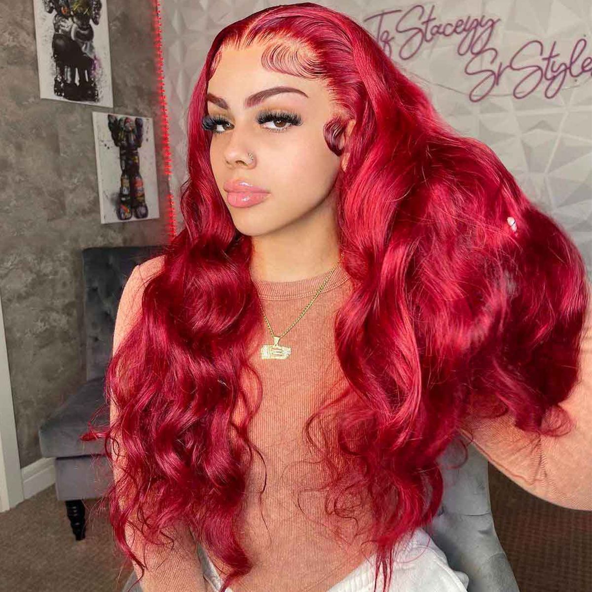 red hair wig