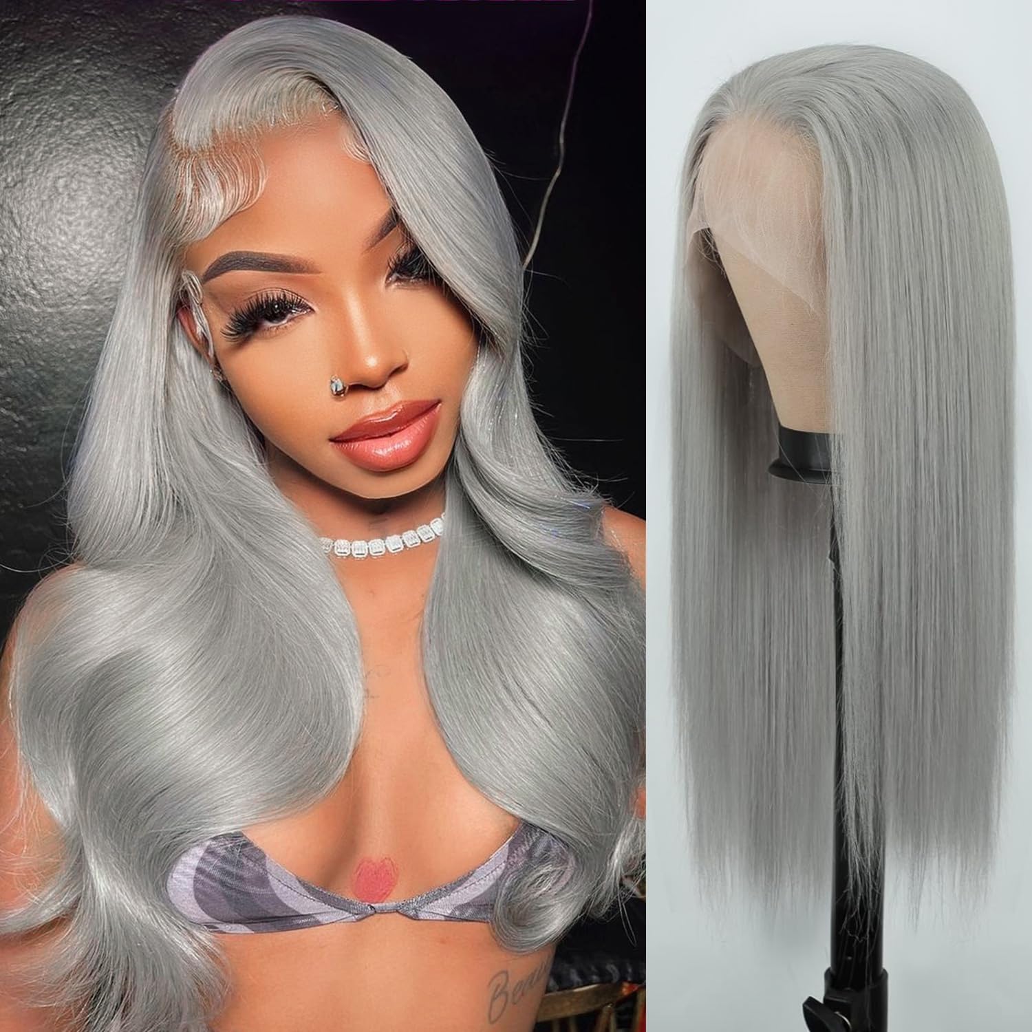 Grey Lace Front Wig