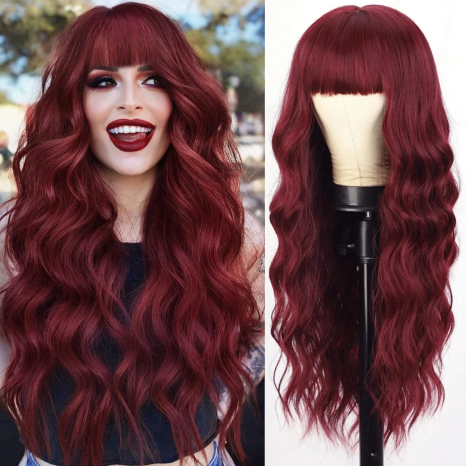  Red and Black Wig