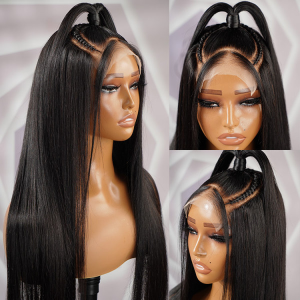 half up half down wig