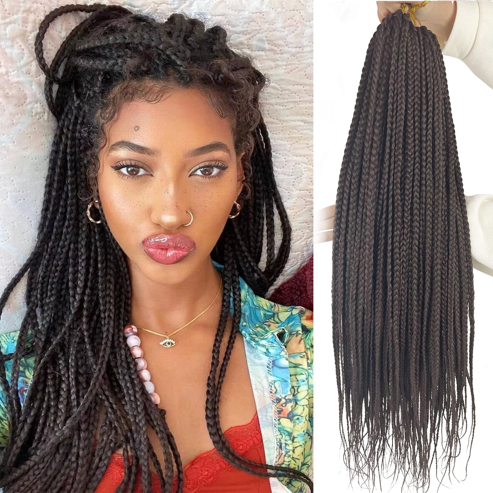 How to curl the ends of box braids