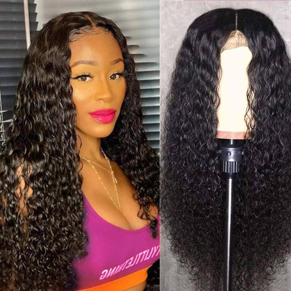 black curly wig