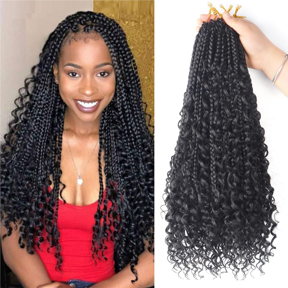 bohemian box braids