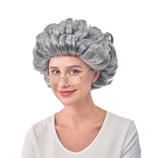 old lady wig