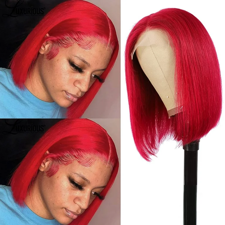 red bob wig