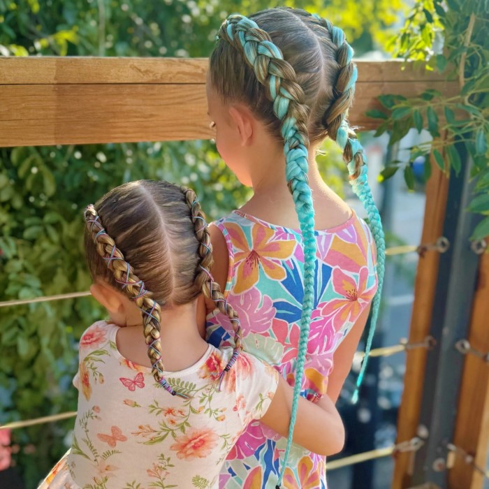 kid braiding hair
