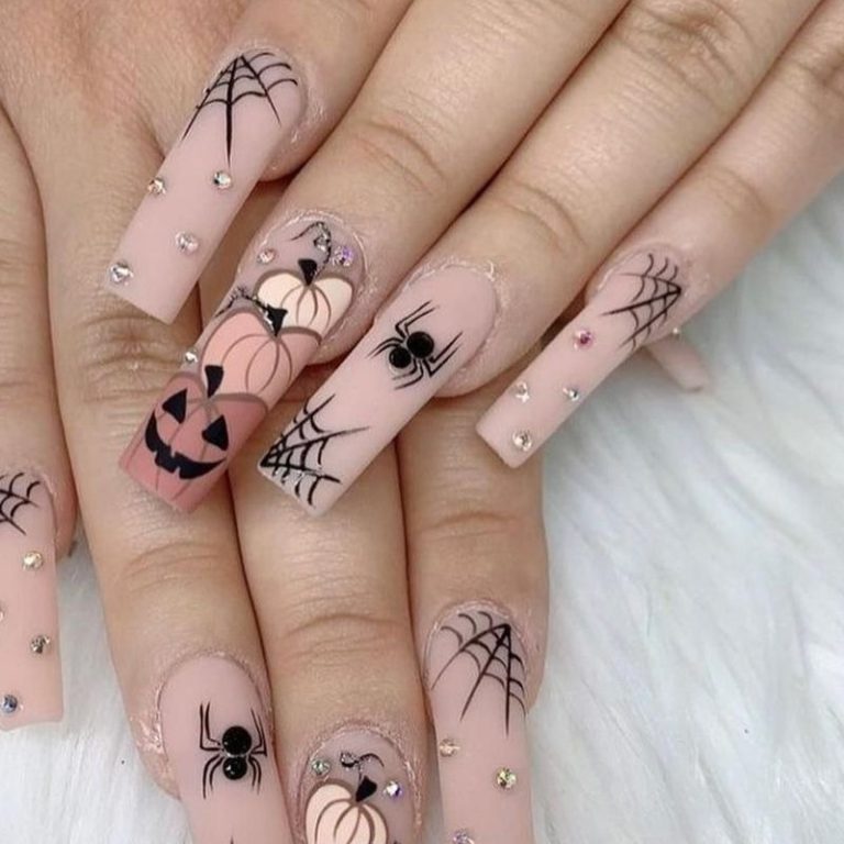 coffin halloween nails