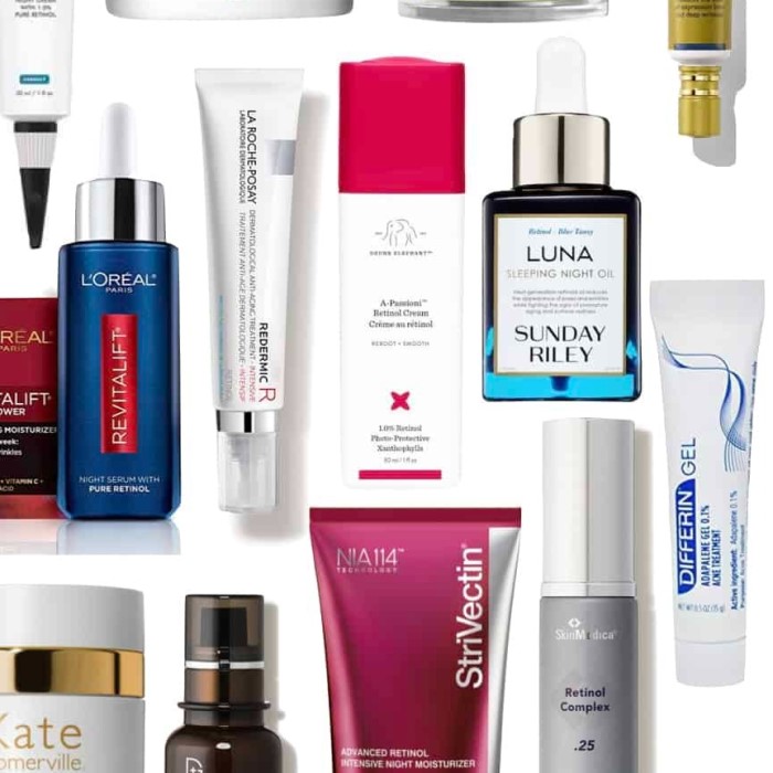 retinol skin care products
