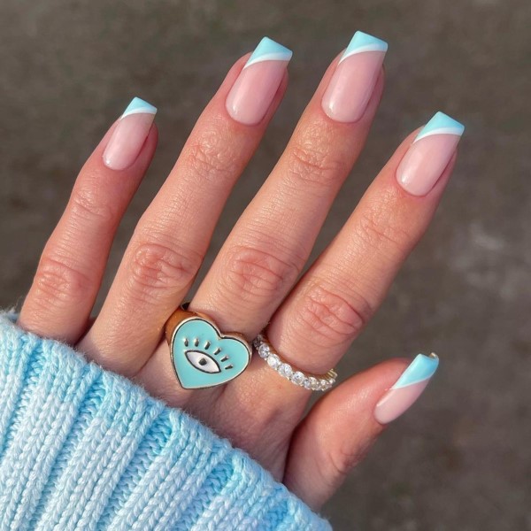 summer french tip nail designs