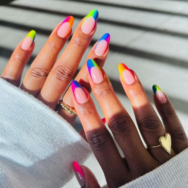 summer french tip nail designs